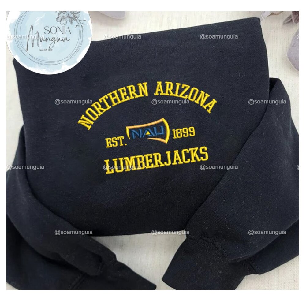 Northern Arizona Lumberjacks Embroidered Sweatshirt | NCAA Crewneck College 1899
